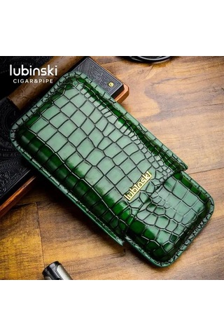 Lubinski Deri 3'lü Puro Kılıfı Siyah Desenli 60 Ring