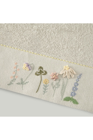 Linens Fiore Bambu 50x85 Cm Yüz Havlusu Taş 450 G/m²