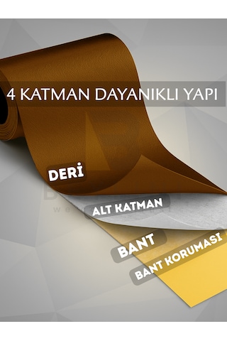 Kendinden Yapışkanlı Deri Döşeme Tamir Düzenleme Bantı 50x120 Cm Kahverengi