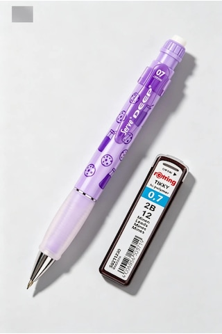 0.7 Mm Serve Deep Uçlu Kalem + 0.7 Rotring Uç Seti Tatlı Serisi Mavi