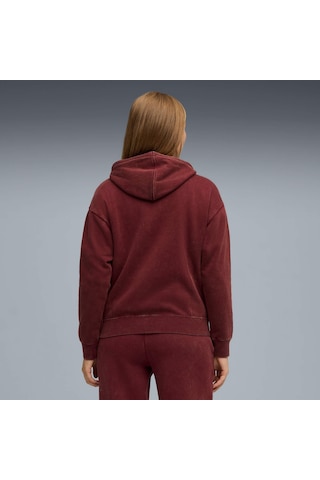 Puma Essentıals Elevated Kadın Geniş Kesim Kapüşonlu Sweatshırt 688103 96 Kırmızı