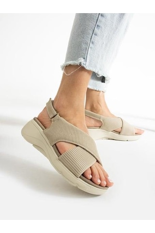 Papuçcity 02790 Orto Pedik Günlük Kadın Triko Sandalet 001