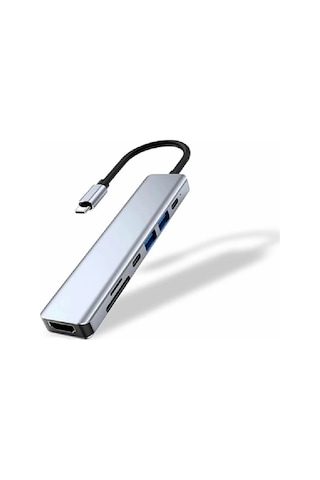 Hepu Hp-b06 6-in-1 Type-c Usb-c Hub Hdmı + 2x Usb 3.0 + Sd/tf Kart Okuyucu + Type-c Pd Girişli