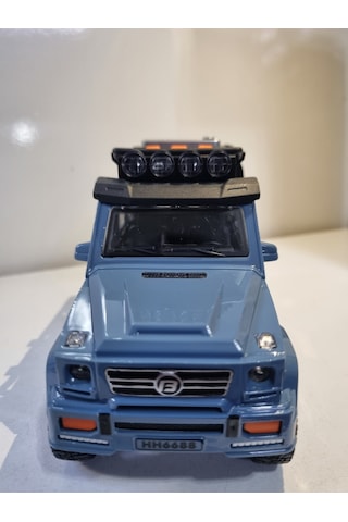 Mavi Renkli Lüx Metal Jeep Işıklı Ve Sesli Oyuncak Araba 17.5 Cm Diğer