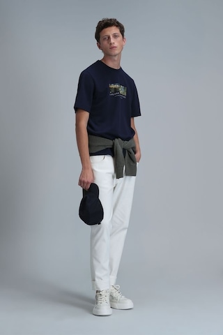 Lufian Bıanca Modern Grafik T- Shirt Lacivert 001