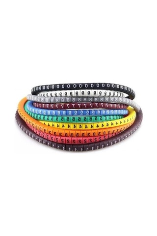 Renkli Kablo İşaretleyici Kablo Numaratörü 1.5mm 124-Pembe
