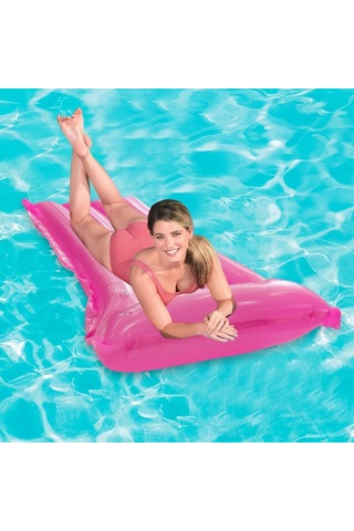 Ikkb Yetişkin Düz Renk Yüzen Su Şezlong Pvc Katlanabilir Şişme Yatak Gül Kırmızı