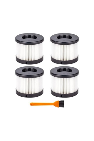 Milwaukee 49-90-0160 0882-20 M18 Kompakt Elektrikli Süpürge İçin 4'lü Paket 49-90-0160 Hepa Kuru Filtre 1 Temizleme Fırçası İle