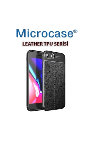 Apple Uyumlu iPhone Se 2020 Leather Tpu Silikon Kilif - Siyah + Cam (Seç) 435853421