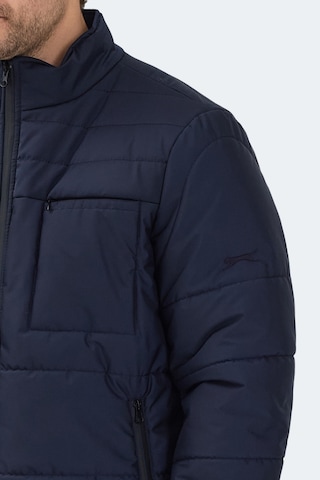 Slazenger Baldwıng Erkek Dik Yaka Fermuarlı Lacivert Mont & Kaban Lacivert