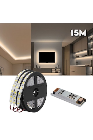 Gün Işığı Gizli Işık Bandı Seti - Tavan, Tv Ünitesi, Mobilya, Salon Oda Ambiyans Aydınlatma 15 Metre