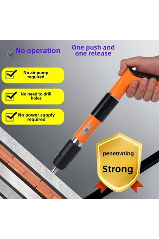 Tongxida Mini Çivi Atıcı - Tavan Montajı, Pencere Güvenliği İçin 0.57kg Hafif Tasarım + 50 Çivi Seti