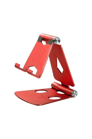Maiyame Z16 Çift Katlanabilir Alüminyum Telefon Tutucu, 270 Açı Ayarlanabilir, Taşınabilir Masaüstü Stant, 8 İnç'e Kadar Telefon Ve İpad Uyumlu, Antirezik Silikon Tabanlı Kırmızı Diğer