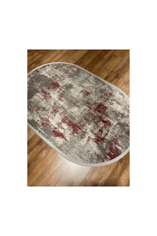Begonvil Bv03b Bordo-krem Oval Halı Çok Renkli