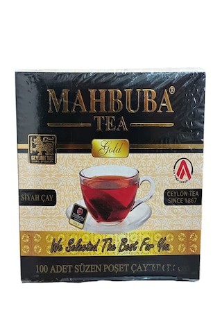 Mahbuba Gold 1 Paket 100 Adetlik Poşet Çay %100 Ceylon Tea Siyah Çay Mahbuba Gold 1 Paket 100 Adetlik Poşet Çay %100 Ceylon Tea Siyah Çay