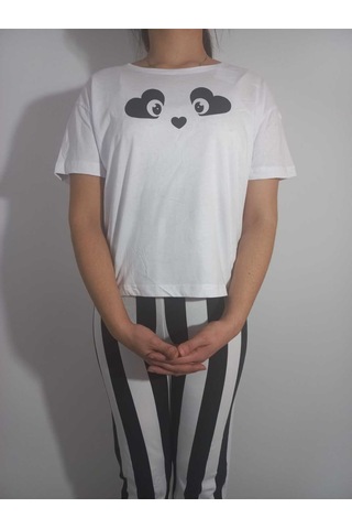 Vinetta Pijama Siyah Beyaz