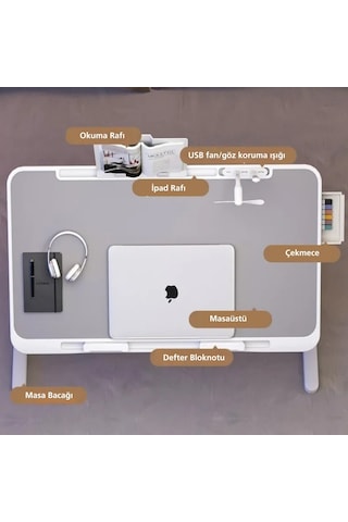 Monozone Yükseklık Ayarlı Fanlı Laptop Sehpası