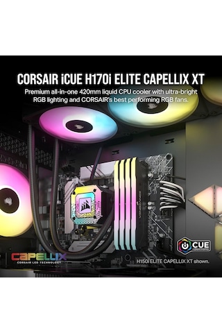 Corsaır Icue H170ı Elıte Capellıx Xt 420mm Cw-9060071-ww Rgb Sıvı Siyah Işlemci Soğutucusu