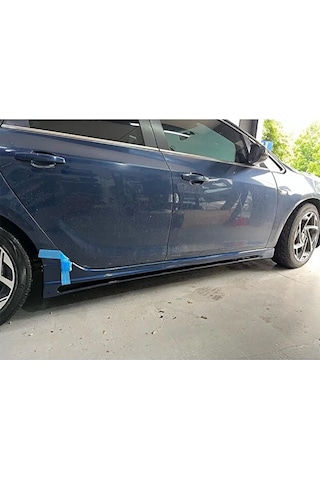 Opel Astra J Hb Kanallı Yan Marşpiyel Seti Plastik 2 Adet Mat Siyah 2009-2015 Karlık+ek+bodykit