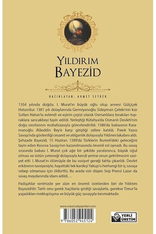 Yıldırım Bayezid - Padişahlar Serisi - Ahmet Seyrek - Mavi Çatı Yayınları