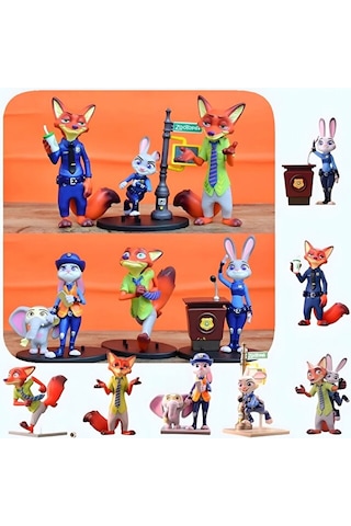 Zootopia Zootropolis Nick - Judy Koleksiyon Figürleri Rastgele
