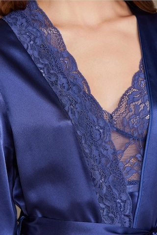 Pierre Cardin 7015 Kadın Dantelli Saten 4'lü Set-lacivert