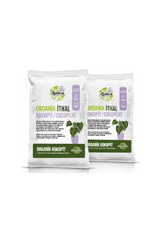 2 Adet 2,5 Litre Hindistan Cevizi Torfu Cocopeat Kokopit Ponza