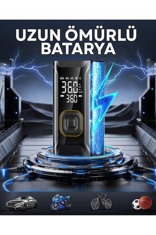 Enshall 4000 Mah Şarjlı Lastik, Bsiklet,oto Hava Kompresörü