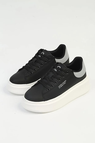 United Colors Of Benetton Siyah Beyaz Kadın Sneaker Bnı-10232 Z Siyah-Beyaz