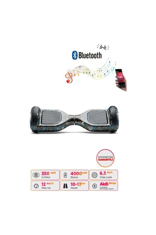 Citymate Hoverboard 6.5 inch Elektrikli Kaykay Scooter Bluetooth Hoparlörlü D03
