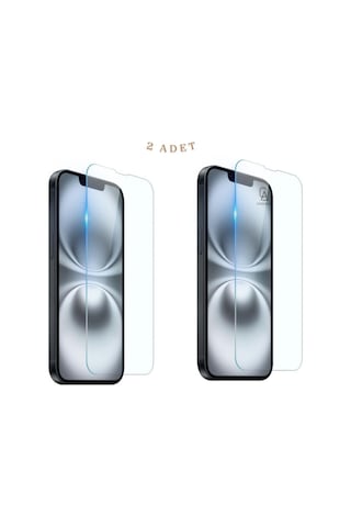 Apple Uyumlu iPhone 16e İle Ekran Koruyucu Şeffaf Temperli Kırılmaz Cam Ekran Koruyucu 2 Adet
