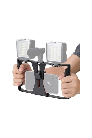 Cep Telefonları Ile Uyumlu U Hand Rig Cage Kafes Stabilizer Samsung Iphone Huawei Realme Vb.