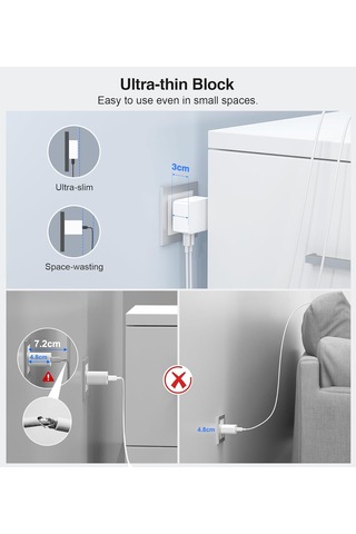 Usb C Şarj Cihazı İnce Düz 40w 4 Portlu Duvar Şarj Cihazı 2 Pack Tip C Fast Charger Cube