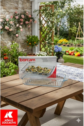 Paşabahçe Borcam Dikdörtgen Tepsi Şeffaf
