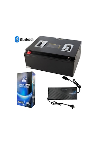 Ortec 72v 50ah Lifepo4 Bluetooth Özellikli - 72v 8.5a Li-ıon Ve Lifepo4 Şarj Cihazı Seti