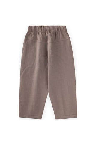 Cigit Keten Boyfriend Pantolon 2-10 Yaş Vizon