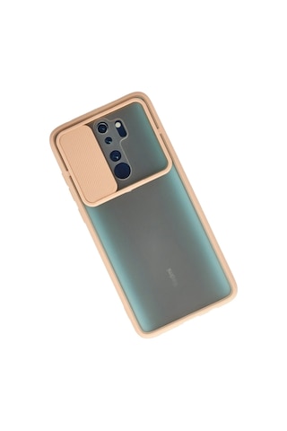 Cosmotex Newface Xiaomi Redmi Note 8 Pro Kılıf Palm Buzlu Kamera Sürgülü Silikon - Pembe