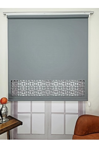 Stor Perde Desenli Lazer Kesim Kalın Kumaşlı Ml105