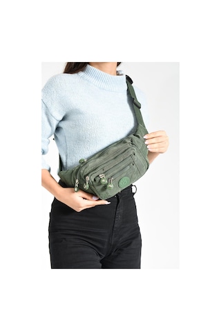 571 Collections Çok Cepli Bel Çantası Unisex Yeşil Model: 571-7f - Yeşil