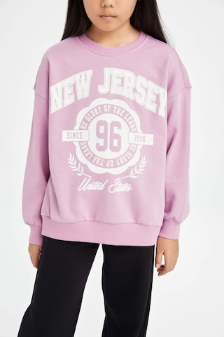 DeFacto Kız Çocuk Relax Fit Bisiklet Yaka Baskılı Sweatshirt D6494A8NSPR61
