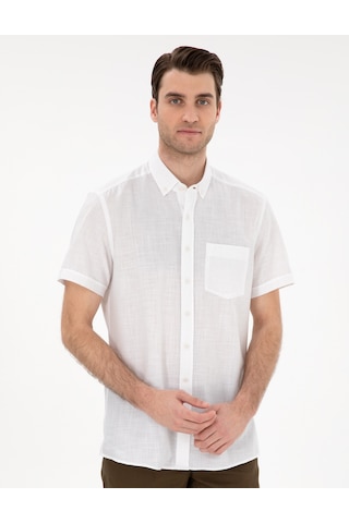 Pierre Cardin Erkek Beyaz Gömlek Kısa Kollu 50306950-vr013 Beyaz