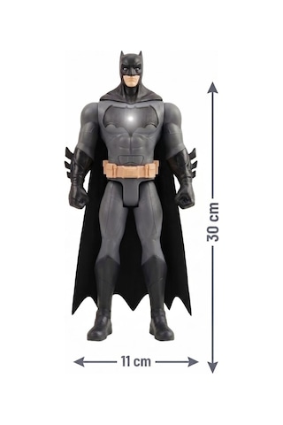 Batman Işıklı Ve Sesli Hareketli Eklemli 30 Cm - Figür İkonik Pelerinli Figür Oyuncak
