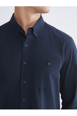 Lcwaıkıkı Classic Lacivert Regular Fit Uzun Kollu Erkek Gömlek