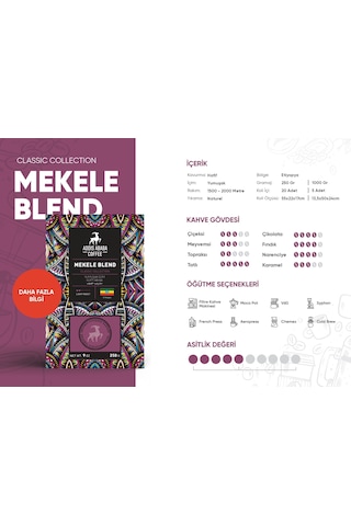 Addis Ababa Etiyopya Aromalı Deneme Seti Filtre Kahve 3 x 250 G