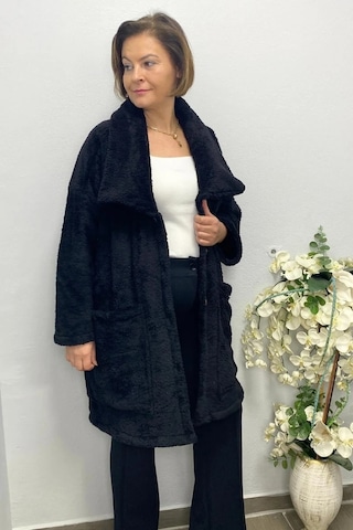 Mia Butik Kadın Siyah Peluş Hırka Siyah