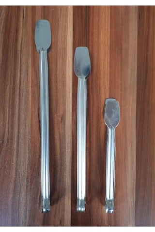 5dm-3 Farklı Boyda Paslanmaz Çelik Şef Mangal Barbekü Maşa Seti Kömür Izgara Maşa Seti - 23/31/36 Cm