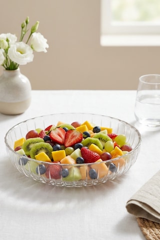 Selen Concept Sieana Model El Yapımı Cam Salata Ve Meyve Kasesi Şeffaf