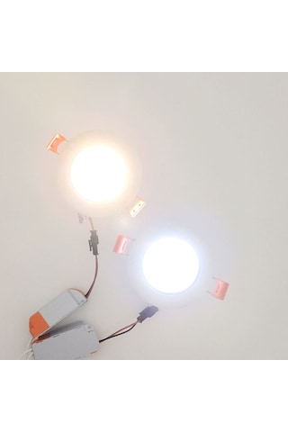 Saten Krom Sıva Altı Spot Cob Led Armatür 5W Trafolu Beyaz
