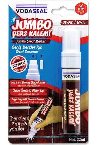 Vodaseal Derz Kalemi Jumbo 5-15 Mm. - 22 Ml. - Beyaz 1 Adet