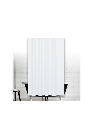 Zethome Jackline Banyo Duş Perdesi 0010 Beyaz Tek Kanat 1X180X200 Beyaz
